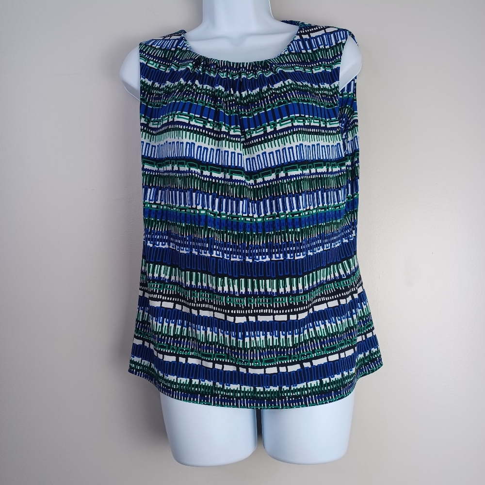 Calvin Klein blouse blue sleeveless office business career